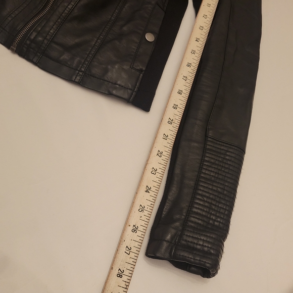 Maurices Moto Jacket Faux Leather|Black|Women's Small - Picture 9 of 9